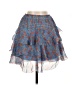 Intermix 100% Silk Paisley Blue Silk Skirt Size P (petite) - photo 1