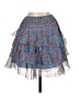Intermix 100% Silk Paisley Blue Silk Skirt Size P (petite) - photo 2