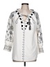 Unbranded 100% Polyester Ivory 3/4 Sleeve Blouse Size L - photo 1