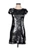Backless 100% Polyester Metallic Silver Cocktail Dress Size M - photo 1