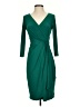 Chaps Solid Green Cocktail Dress Size XS - photo 1