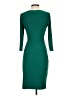Chaps Solid Green Cocktail Dress Size XS - photo 2