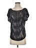 Maurices 100% Polyester Metallic Black Short Sleeve T-Shirt Size S - photo 1