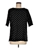 Quacker Factory Polka Dots Black Short Sleeve Blouse Size M - photo 1