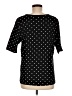 Quacker Factory Polka Dots Black Short Sleeve Blouse Size M - photo 2