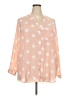 Simply Emma Polka Dots Pink 3/4 Sleeve Blouse Size 3X - photo 1