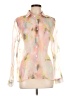 Unbranded Print Pink Long Sleeve Blouse Size L - photo 1
