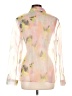 Unbranded Print Pink Long Sleeve Blouse Size L - photo 2