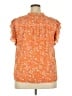 DR2 100% Polyester Orange Short Sleeve Blouse Size XXL - photo 2