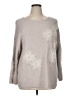 Chico's Floral Tan Pullover Sweater Size XL (3) - photo 1