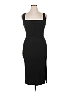 open back black long sleeve dress Black Long Sleeve Tube Dress with Open Back 4