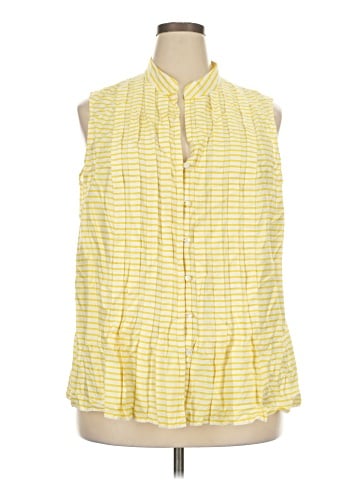Jones New York Signature Sleeveless Button-Down Shirt (view 1)