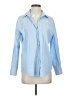 Zara 100% Cotton Blue Long Sleeve Blouse Size XS - photo 1