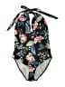 ASOS Floral Black One Piece Swimsuit Size Med (34D) - photo 1