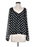 Evereve 100% Polyester Polka Dots Black Long Sleeve Blouse Size S - photo 1