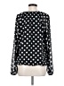 Evereve 100% Polyester Polka Dots Black Long Sleeve Blouse Size S - photo 2