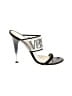 Versace Silver Black Sandals Size EU (IT) 36 1/2 / US 6 1/2 - photo 1