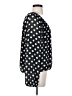 Evereve 100% Polyester Polka Dots Black Long Sleeve Blouse Size S - photo 4