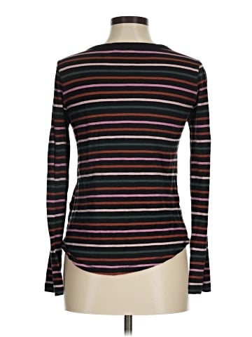 Madewell Whisper Cotton Rib-Crewneck Long-Sleeve Tee in Ryley Stripe (view 2)