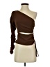Zara 100% Polyester Brown 3/4 Sleeve Blouse Size S - photo 1