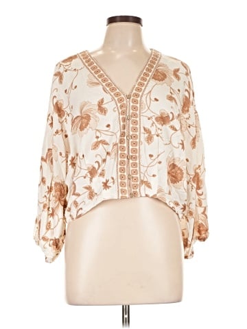 Rose + Olive 3/4 Sleeve Blouse (view 1)