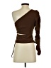 Zara 100% Polyester Brown 3/4 Sleeve Blouse Size S - photo 2