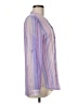 Kut from the Kloth 100% Polyester Stripes Purple Long Sleeve Blouse Size M - photo 4