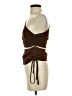 Zara 100% Polyester Brown 3/4 Sleeve Blouse Size S - photo 5