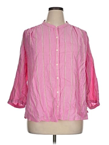Old Navy 3/4 Sleeve Button-Down Shirt (view 1)