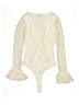 Francesca's 100% Polyester Ivory Long Sleeve Blouse Size XS - photo 1