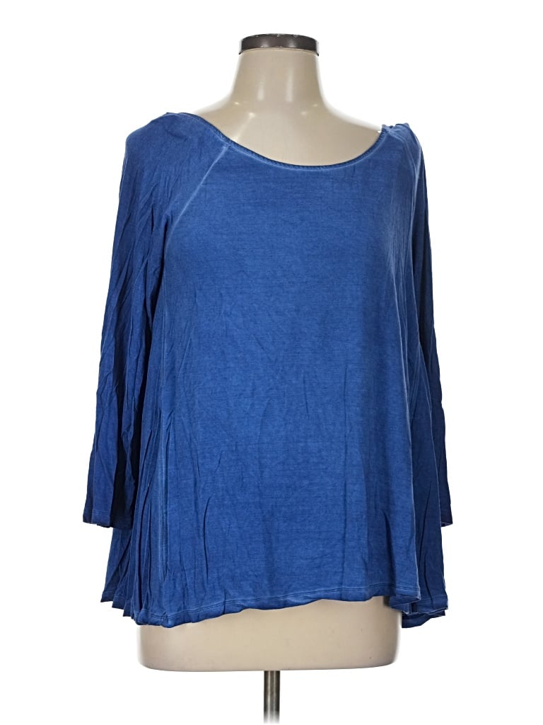 Pre-owned American Eagle Outfitters 3/4 Sleeve T-shirt In Blue