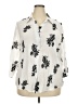 AB Studio Ivory 3/4 Sleeve Button-Down Shirt Size 2X - photo 1