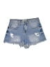 Mango 100% Cotton Blue Denim Shorts Size 2 - photo 1