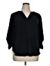 Maurices 100% Polyester Black 3/4 Sleeve Blouse Size XL - photo 1