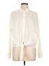 Nine West 100% Polyester Ivory Long Sleeve Blouse Size L - photo 1