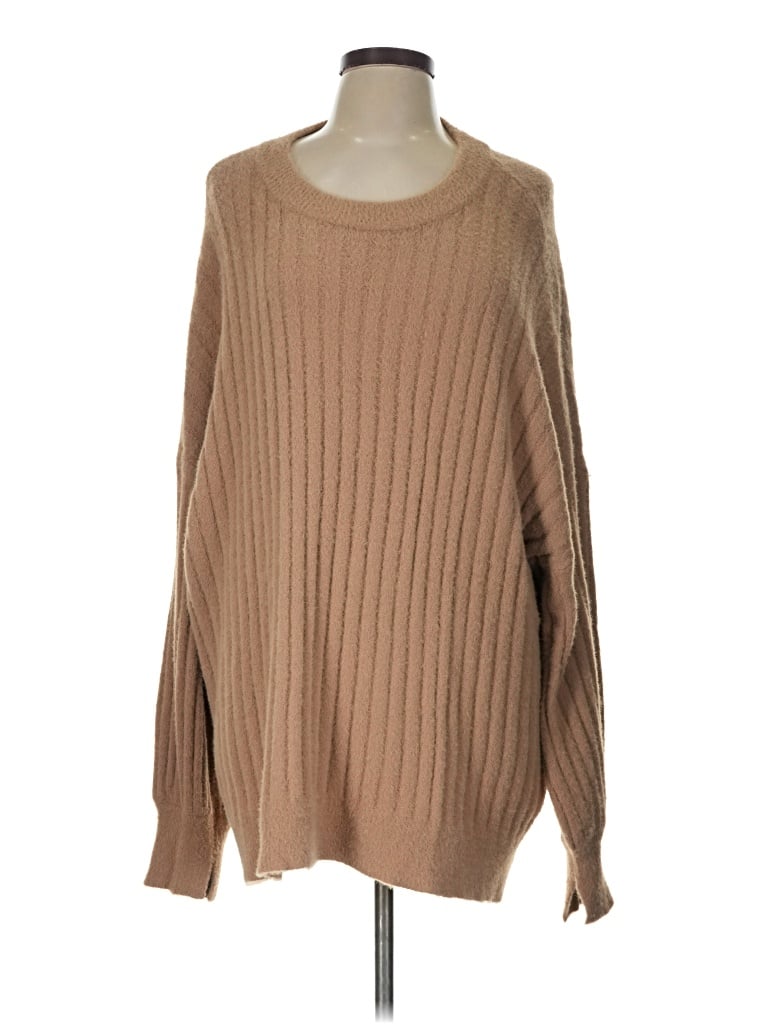 Pre-owned Aerie Pullover Sweater In Tan