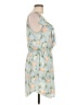 Eight Sixty 100% Polyester Floral Blue Casual Dress Size L - photo 4