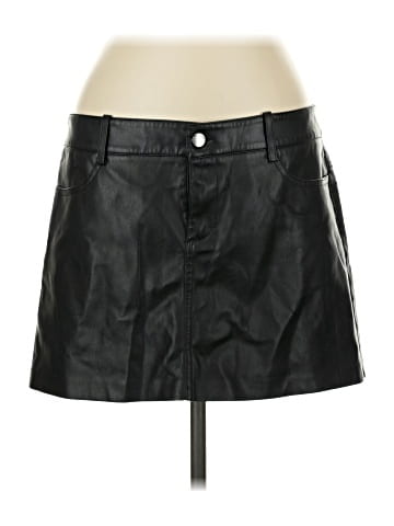 MNG Faux Leather Skirt (view 1)