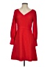 Ann Taylor 100% Polyester Solid Red Cocktail Dress Size 0 - photo 1