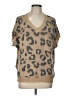 Active 100% Acrylic Animal Print Tan Sweater Vest Size L - photo 1