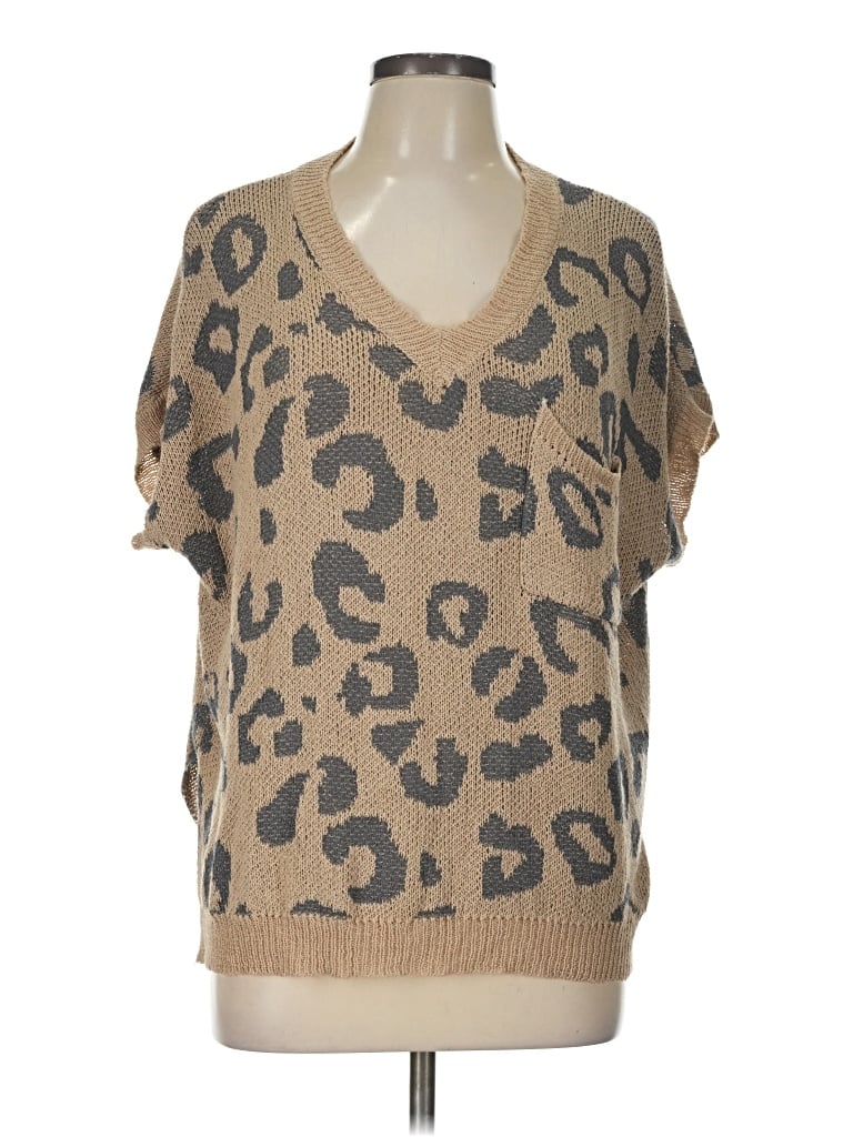 Pre-owned Active Sweater Vest In Tan