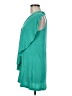 Theory 100% Viscose Teal Short Sleeve Blouse Size M - photo 5