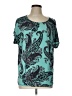Assorted Brands Paisley Teal Short Sleeve Top Size L (estimated) - photo 1