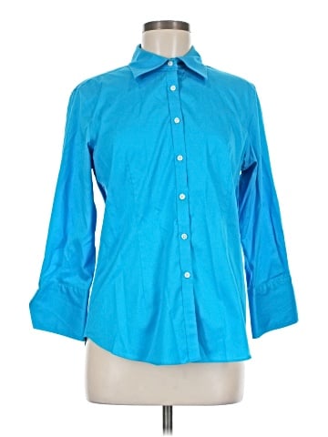 KIRKLAND Signature 3/4 Sleeve Button-Down Shirt (view 1)