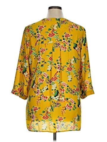 Rose + Olive 3/4 Sleeve Blouse (view 2)