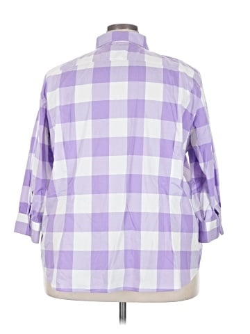 Chaps 3/4 Sleeve Button-Down Shirt (view 2)