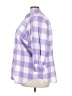 Chaps 100% Cotton Checkered-gingham Purple 3/4 Sleeve Button-Down Shirt Size 3X - photo 5