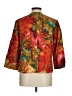 Chico's 100% Cotton Print Red Blazer Size Med (1) - photo 2