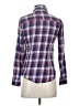 Garnet Hill 100% Cotton Plaid Maroon Purple Long Sleeve Button-Down Shirt Size 00 (petite) - photo 2