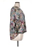 Beacon 100% Polyester Floral Teal 3/4 Sleeve Blouse Size XL - photo 4